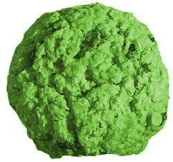 A green cookie.